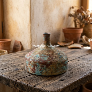 Maceta de Cerámica Rústica de Terracota Sata con Cuello Pequeño, Florero de Mesa, Exportador Mayorista - Product Image 4