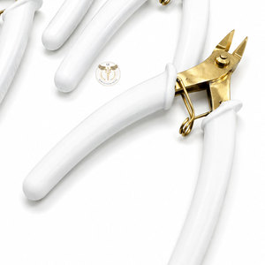 Alicates de Corte Profesionales para Joyería, Chapados en Oro con Mango Blanco, Alicates de Precisión para Cortar Alambre - Product Image 3