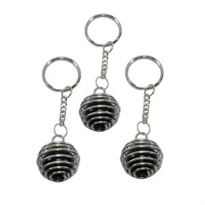 Porte-clés en cristal de haute qualité, tourmaline noire, saphir enroulé dans du fil, pierre naturelle, cadeau pour femme - Product Image 1