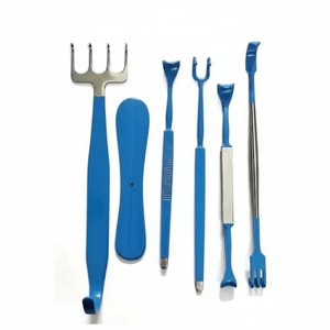 Surgical Insulated Retractor <b>Set</b> of 6 Pcs Blue Color Plastic Surgery Instruments - Product Image 1