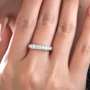 Luxury 925 Sterling Silver Gold <b>Adjustable</b> Lab Grown Diamond Statement <b>Ring</b> Elegant Brilliant Stone Fine Jewelry - Product Image 4