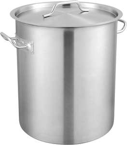 Olla de Cocina de Acero Inoxidable con Tapa, Olla Grande para Sopa, Compatible con Inducción, Ideal para Uso Doméstico y Comercial - Product Image 1