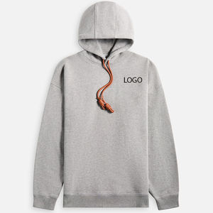 เสื้อฮู้ดดี้ผู้ชายทรงทันสมัย สวมใส่สบาย ดีไซน์ไหล่ตก ทรงโอเวอร์ไซส์/ทรงโมเดิร์น สีพื้น ผ้าเนื้อนุ่ม มีโลโก้ - Product Image 1