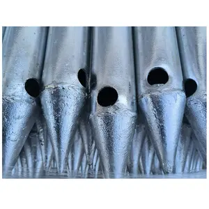 Hot galvanized steel pole star picket 1.5 m diameter 49 mm temporary single pipe pile connections of american fence