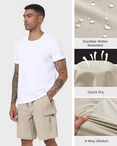 กางเกงขาสั้นคาร์โก้ผู้ชาย แห้งเร็ว น้ำหนักเบา ยืดหยุ่นได้ เหมาะสำหรับเดินป่า มี 5 กระเป๋า ไม่มีซับใน - Product Image 5