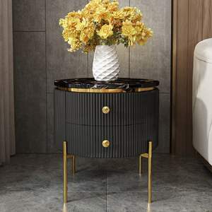 Stylish Design Royal Furniture <b>Marble</b> <b>Top</b> <b>Side</b> <b>Tables</b> Gold Plated Metal End <b>Table</b> for Living Room, Hotel, Office Manufacture - Product Image 2