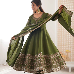 Ramdev Trading New Fashionable <b>Indian</b> Pakistani <b>Top</b> Selling Latest Designer Natural Waistline Women Salwar Kameez Traditional - Product Image 1
