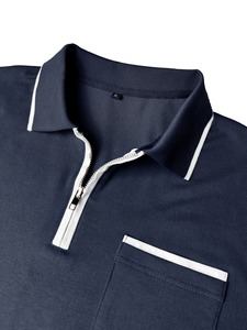 Camisetas de Manga Corta Casuales a la Moda para Hombre, Camisetas Polo con Logotipo Personalizado, Diseño Sólido de Punto de Alta Calidad - Product Image 4