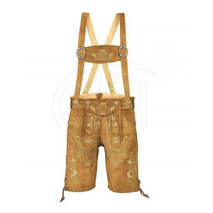 High Quality Men Lederhosen Shorts Solid Casual Eco-Friendly for Festive Occasions with Strong Stitch Detailing - Product Image 5
