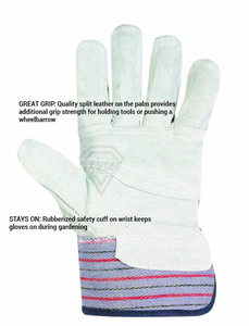 Gants de travail en cuir, longueur poignet, respirants, style uni, pour extérieur, printemps-automne, en cuir, pour jardinage, vente en gros - Product Image 4