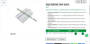 Bandeja de clasificación de cuentas blanca, organizador de gemas para herramientas de joyería, herramientas para hacer joyas |   N.º de artículo GS-93 - Product Image 3