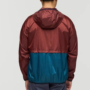 <b>Men</b> Colorblock Windbreaker <b>Jacket</b> Hooded <b>Half</b> <b>Zip</b> Windproof Lightweight Outdoor Anorak Coat - Product Image 6