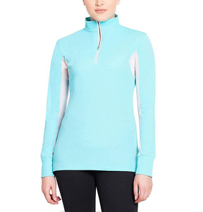 Camisa de Equitación Personalizada Premium Casual Sólida con Bordado Frontal Transpirable Resistente al Agua Antiarrugas para Mujer, Top de Competición - Product Image 1