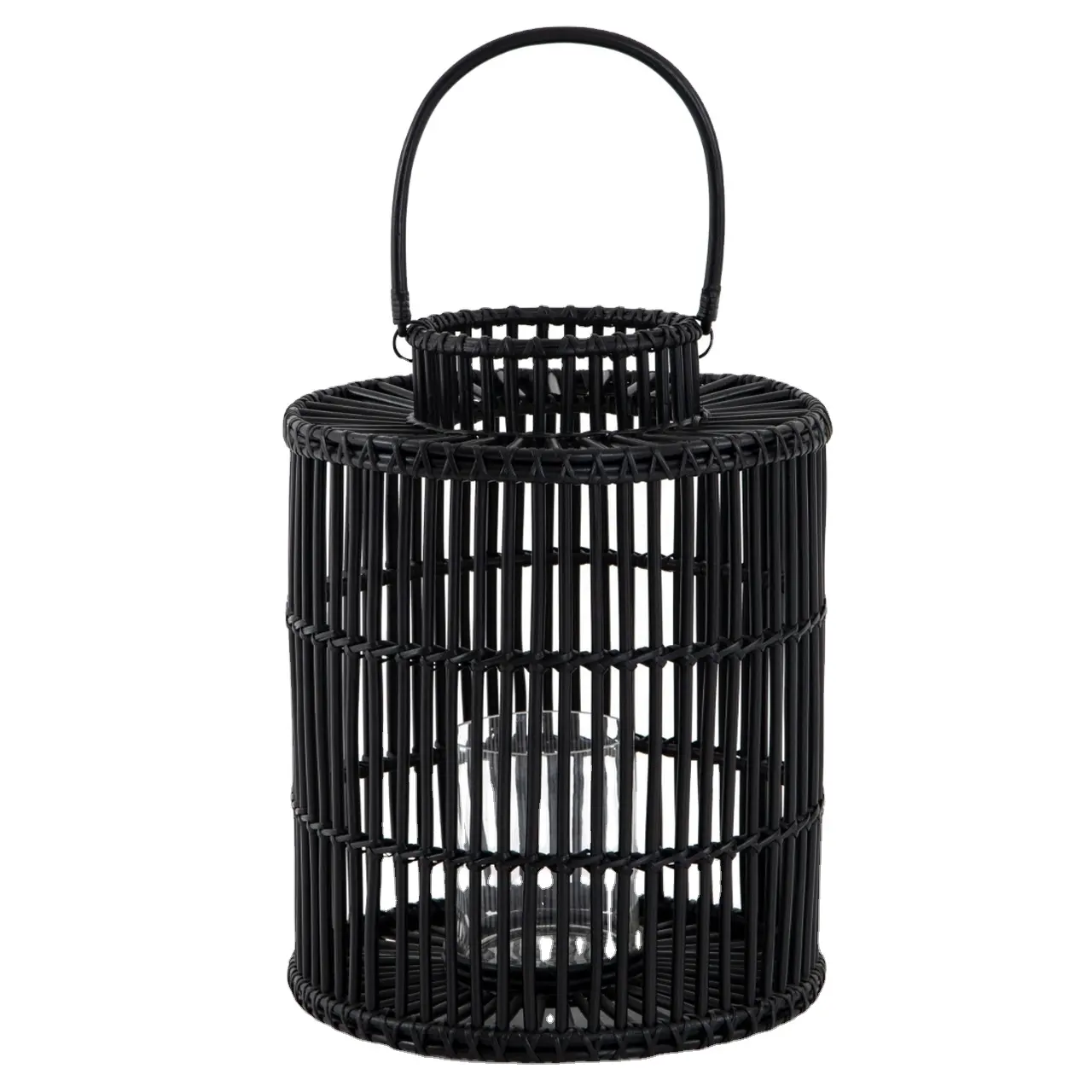 Черный абажур из ротанга, современный дизайн, сделано во Вьетнаме, материал ротанга, декоративная лампа
