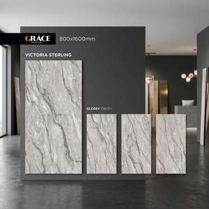 Dalles de porcelaine polies grand format Tri Lite Gleam 800x1600mm, épaisseur 10mm, garantie 3 ans pour les murs et sols de salon - Product Image 5
