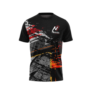 เสื้อยืดผู้ชายผ้าเจอร์ซีย์โพลีเอสเตอร์คอตตอนพิมพ์ลาย - Product Image 1