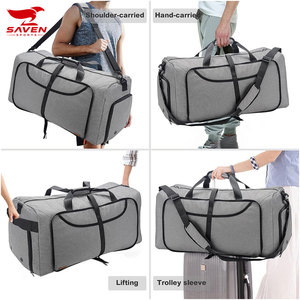 OEM Men's Leather Duffle <b>Bag</b> Luxury <b>Overnight</b> Travel Gym <b>Bag</b> With Custom Branding Customizable Duffle <b>Bags</b> - Product Image 4