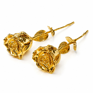 Rose en or 24 carats de luxe, rose véritable faite à la main trempée dans de l'or 24 carats pour la Saint-Valentin, les anniversaires et la décoration de mariage, en solde - Product Image 1