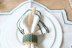 Natural Rattan Round Woven Napkin Rings Easter Napkin Rings Boho Napkins Holder for Elegant <b>Table</b> Decoration Wedding Decor - Product Image 2
