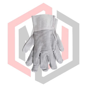 Guantes de Soldadura de Cuero Dividido con Costuras Resistentes al Fuego, al Calor, Antiestáticos, Transpirables, Longitud Personalizable - Product Image 3