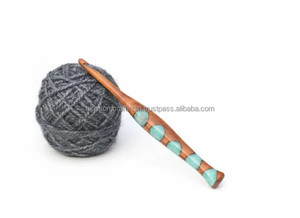 Custom Handmade Epoxy Wooden Crochet <b>Hook</b> for Knitting Craft <b>Tools</b> With Glossy Finish and Durable Premium Materials - Product Image 4
