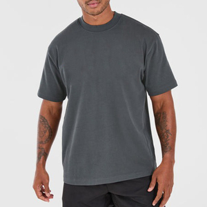 เสื้อคอกลมแขนสั้นของผู้ชายระบายอากาศได้ดีเป็นมิตรกับสิ่งแวดล้อมทรงหลวมน้ำหนักเบา - Product Image 2