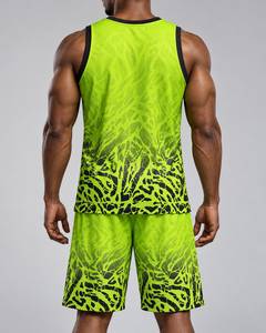 Conjunto de Uniforme de Baloncesto Unisex Claw Intl Verde Lima y Negro con Estampado Digital, Transpirable, de Poliéster, para Adultos, con Tecnología de Detección de Agujas, Sin Costuras - Product Image 6