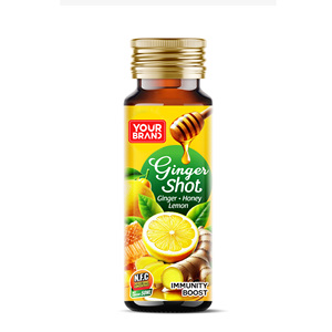 Bebidas de jengibre envasadas en botellas de vidrio de 50 ml, listas para beber, producción OEM/ODM de bebidas de jengibre de Vietnam con etiqueta privada. - Product Image 1
