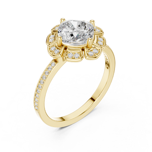 Joyas de belleza desnudas Anillo ajustable de 14K con diamante CZ para uso diario - Product Image 6