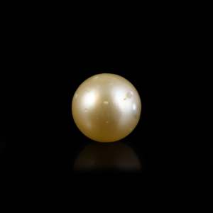 Perle dorée lâche de 6,05 carats, pierre précieuse de luxe pour bijoux fins - Product Image 2