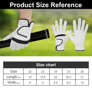 Guante de Golf Blanco con Logotipo Personalizado, Transpirable, Antideslizante, con Agarre de Gamuza de PU Perforada, para Entrenamiento Deportivo - Product Image 4