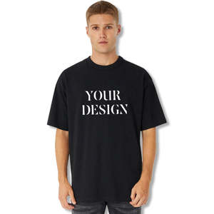 Camiseta extragrande personalizada con logo impreso en relieve, 100% algodón, para mujer, unisex, de manga corta, para hombre y mujer - Product Image 4