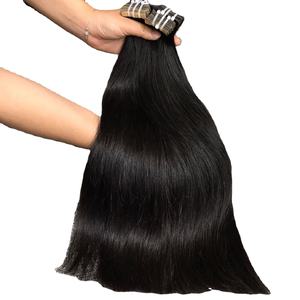 Vente en gros d'extensions de cheveux humains vietnamiens droits naturels 100% cuticules alignées ruban adhésif cheveux vierges bruts coupes tendances chaudes - Product Image 3