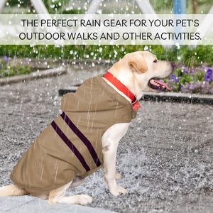 Adjustable Foldable Portable <b>Waterproof</b> Lightweight <b>Dog</b> Raincoat 100% Polyester All Seasons Hoodie for Medium/Large <b>Dogs</b> - Product Image 1