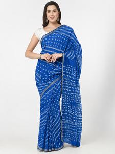 <b>Art</b> Silk Bandhani Saree Handmade Tie Dye Ethnic Wear with Rich Pallu - Product Image 2