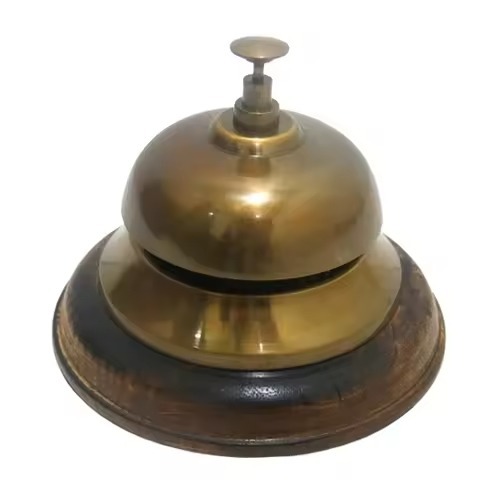 Front Desk Metal Desk Bell Table Ring Bell For Reception Counter Restaurant Hotel Call Bell For Office And Guest Service
