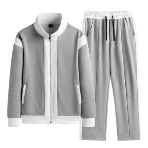 Men's Outfit Casual 2 Piece Contrast Sports Jogging Tracksuits Set Korean <b>Jacket</b> Trousers Two-piece Comfy Running Tracksuit - Product Image 3