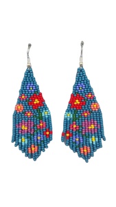 ต่างหูงานปักลูกปัดทรงวงกลมสีดำ งานแฮนด์เมด คุณภาพดีที่สุด สำหรับเด็กผู้หญิง จากอินเดีย - Product Image 2