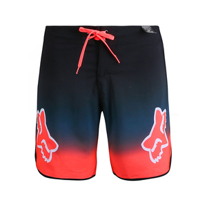 Shorts de Baño para Hombre, Rojo y Negro, con Cordón Ajustable, Secado Rápido, Transpirables, Casuales, de Longitud Corta, Cintura Media, de Algodón - Product Image 1