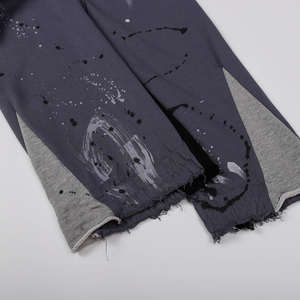 Pantalones Deportivos Personalizados de Felpa Gruesa, 100% Algodón, Estilo Francés, Holgados, con Corte Acampanado para Hombre - Product Image 5