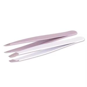 Juego de Pinzas para Pestañas Morje de Acero Inoxidable Quirúrgico de Precisión, Puntas Suaves con Estuche de Cuero para Uso Estético - Product Image 2