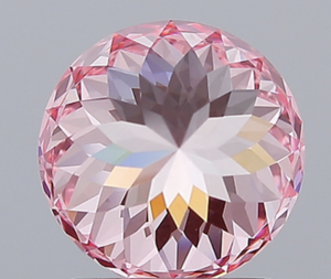 Diamante Portugués de Corte Brillante Redondo, CVD, Color Rosa Intenso, Claridad VS1, Pulido Excelente, Diamante Cultivado en Laboratorio, Certificado IGI - Product Image 2