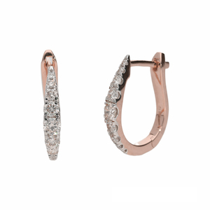 Pendientes de Aro Cónicos Sofisticados con Brillo para Mujer, Chapados en Rodio y Oro Amarillo de 14K, con Diamantes Naturales de 0.5 Ctw, Engaste de Garras, Regalo - Product Image 6