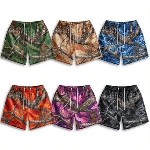 Shorts de secado rápido con cordón en la cintura, shorts con estampado de camuflaje, shorts casuales para hombre, estampados por sublimación - Product Image 3