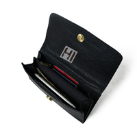   Portefeuille RFID en cuir de vachette à poils pour femme, style western bohème, pochette cowgirl