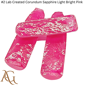 # 2 zafiros de corindón cultivados en laboratorio, de color rosa claro brillante, en forma de bola, sintéticos, creados por fusión de llama, gemas simuladas para corte lapidario. - Product Image 2