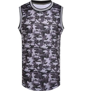 Custom Wholesale Basketball Vest Sport Sublimation Print Tank Top <b>Mesh</b> Training Mens Singlets Basketball Jersey - Product Image 1
