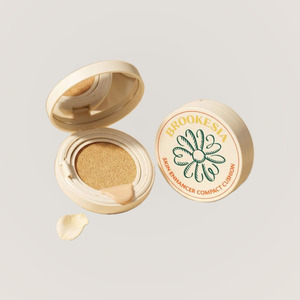 Base de maquillaje para aerógrafo Beurukesia Skin Enhancer Compact Cushion Glow 1.5 Light Rosy, base coreana en cojín. - Product Image 3