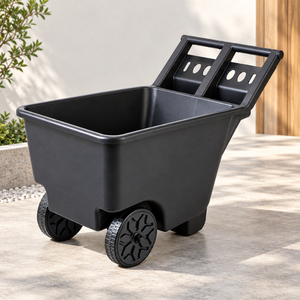 Carrito de Jardín de Polietileno de 2 Ruedas, Resistente a la Oxidación, Buen Precio, Capacidad de 4.5 Pies Cúbicos para Transportar Hojas, ODGGAD003 - Product Image 1