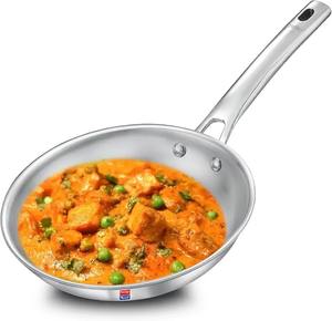 Poêle à frire en acier inoxydable avec double poignée résistante à la chaleur, poêle à induction, ustensile de cuisine - Product Image 4